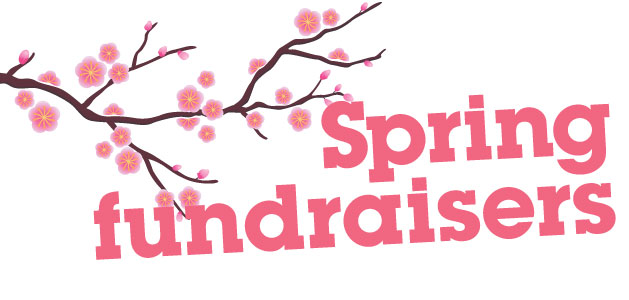 image of a tree branch and spring fundraisers poster